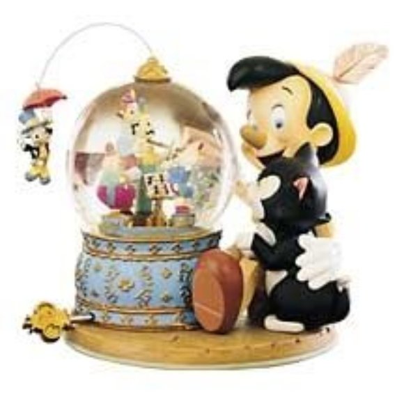 Disney Art Rare Disney Pinocchios Music Box Snow Globe Nwt Poshmark